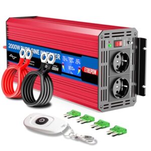 Inversor ETREPOW 12V para 220V, com Controlo Remoto