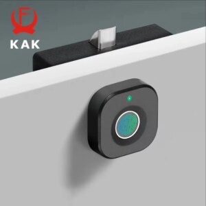 KAK Biometric Fingerprint Lock Black Keyless Cabinet Lock Smart Drawer Locks Anti-theft Door Lock Long Standby Time Door Hardwar